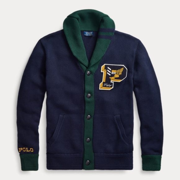 Polo Ralph Lauren Other - NWT POLO BY RALPH LAUREN COTTON LETTERMAN CARDIGAN